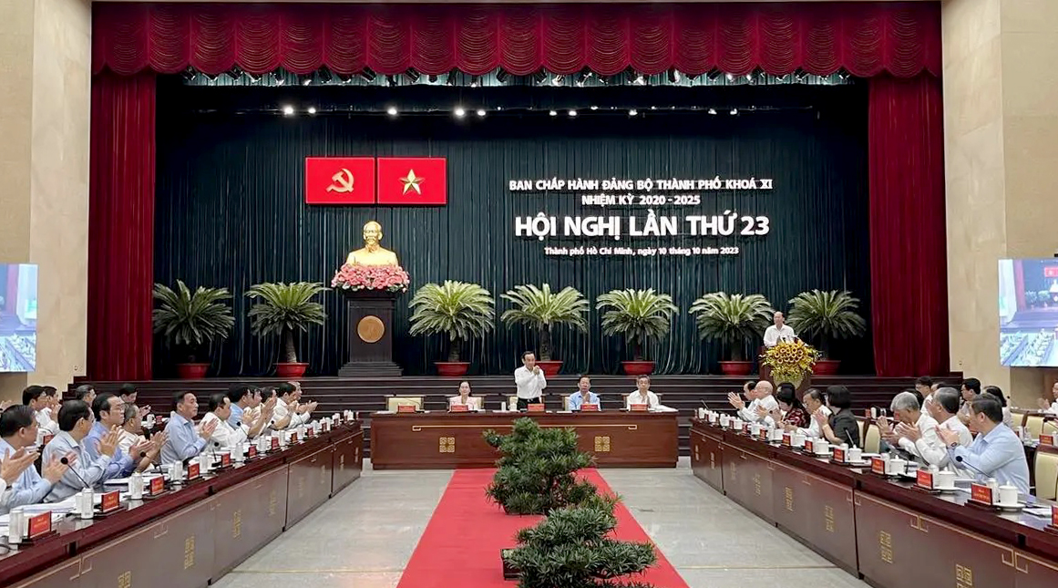 Hội nghị Hội nghị Thành ủy TP. Hồ Chí Minh lần thứ 23 bàn nhiều vấn đề quan trọng.